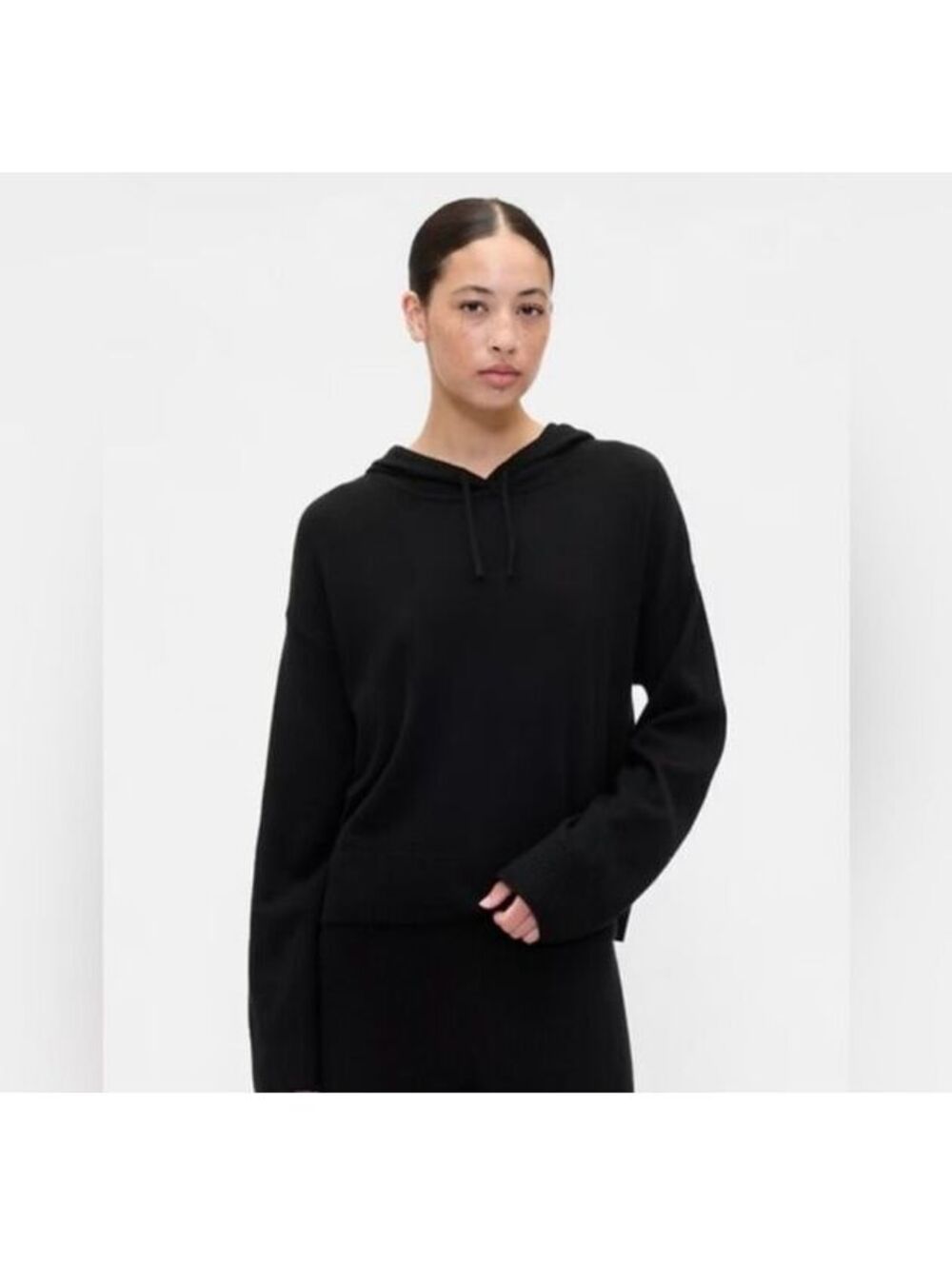 Gap Relaxed CashSoft Hoodie black large